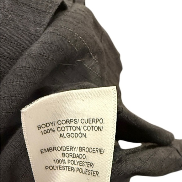 Lucky Brand Grayish/ Black Blouse with White Embroidery Flutter Sz XXL - Picture 3 of 13